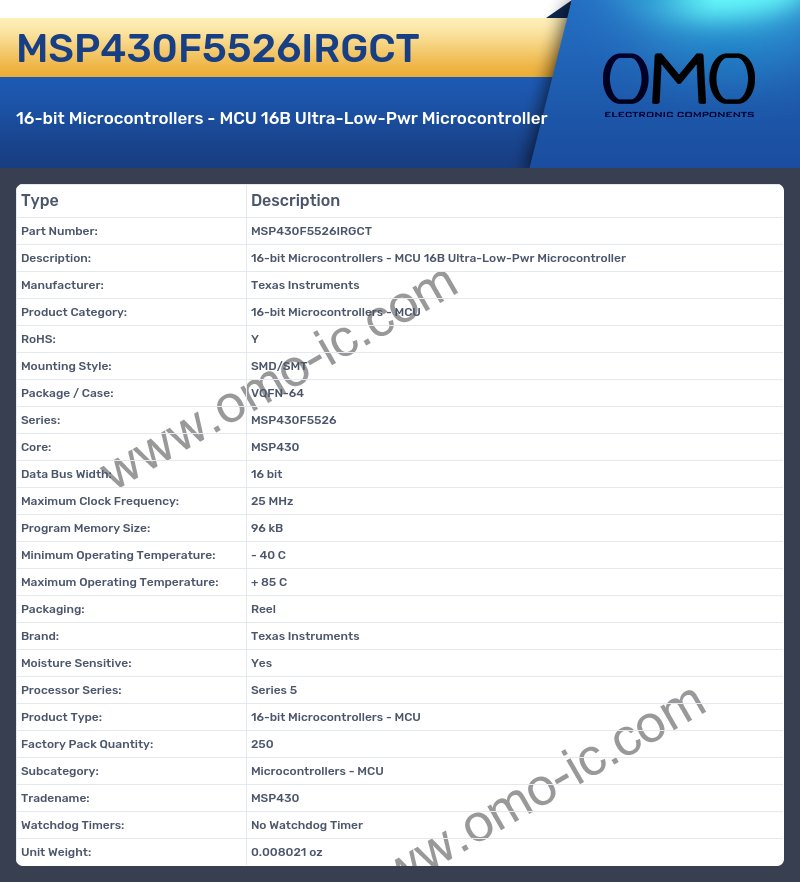 MSP430F5526IRGCT