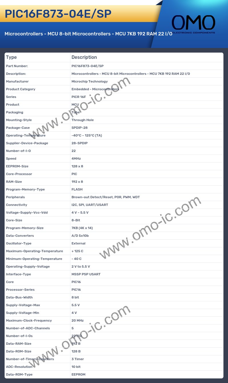 PIC16F873-04E/SP