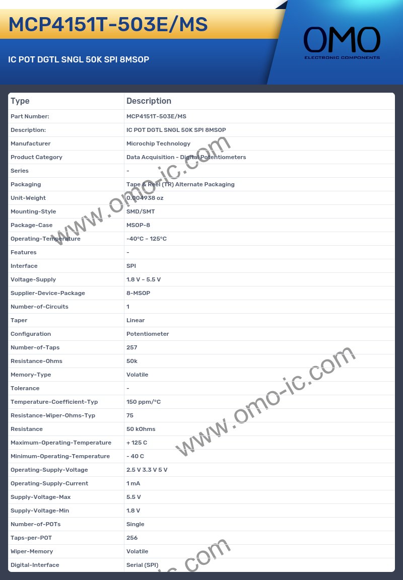 MCP4151T-503E/MS