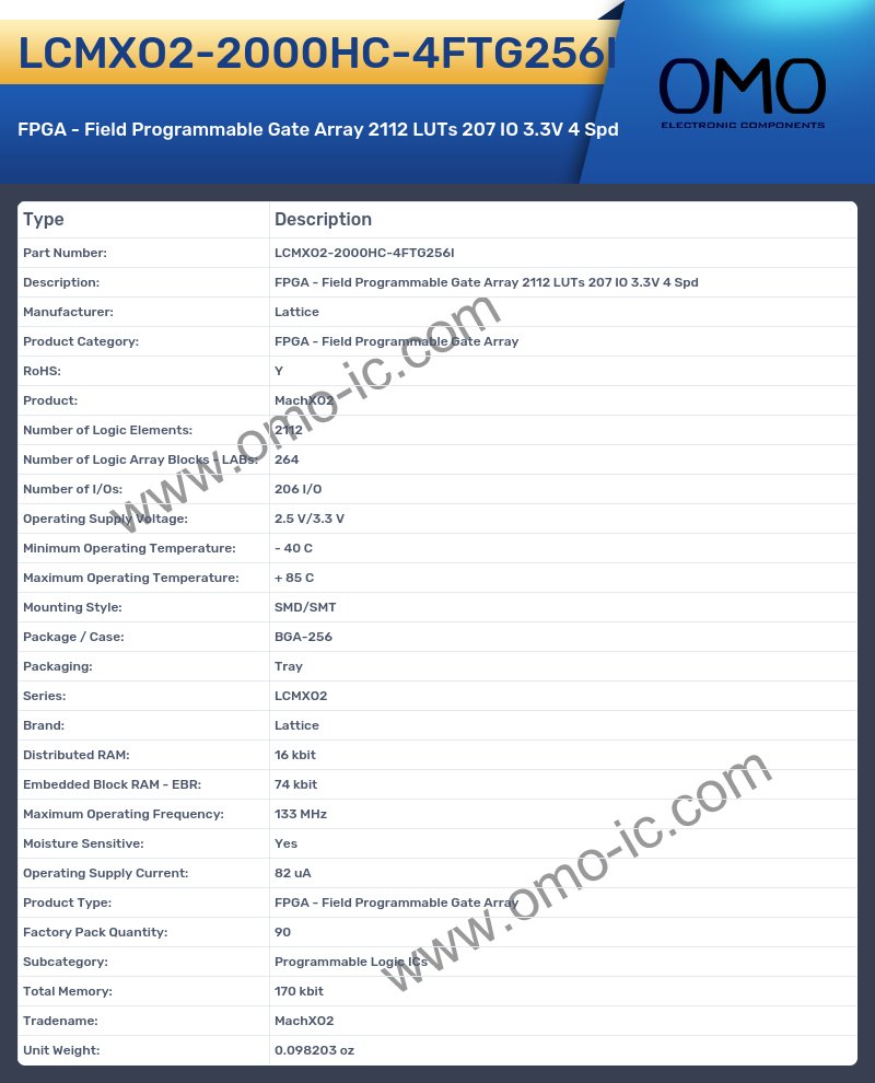 LCMXO2-2000HC-4FTG256I