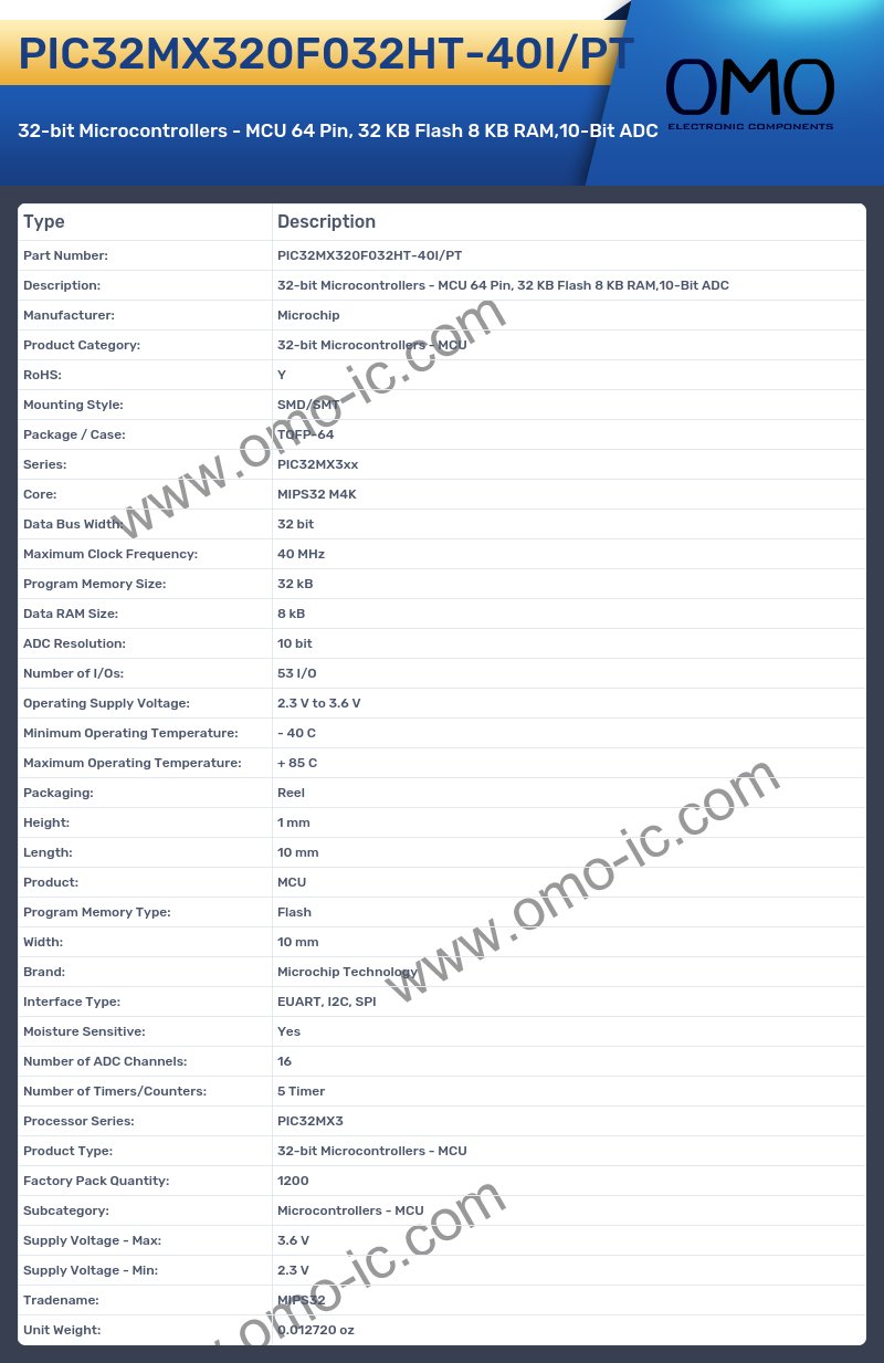 PIC32MX320F032HT-40I/PT