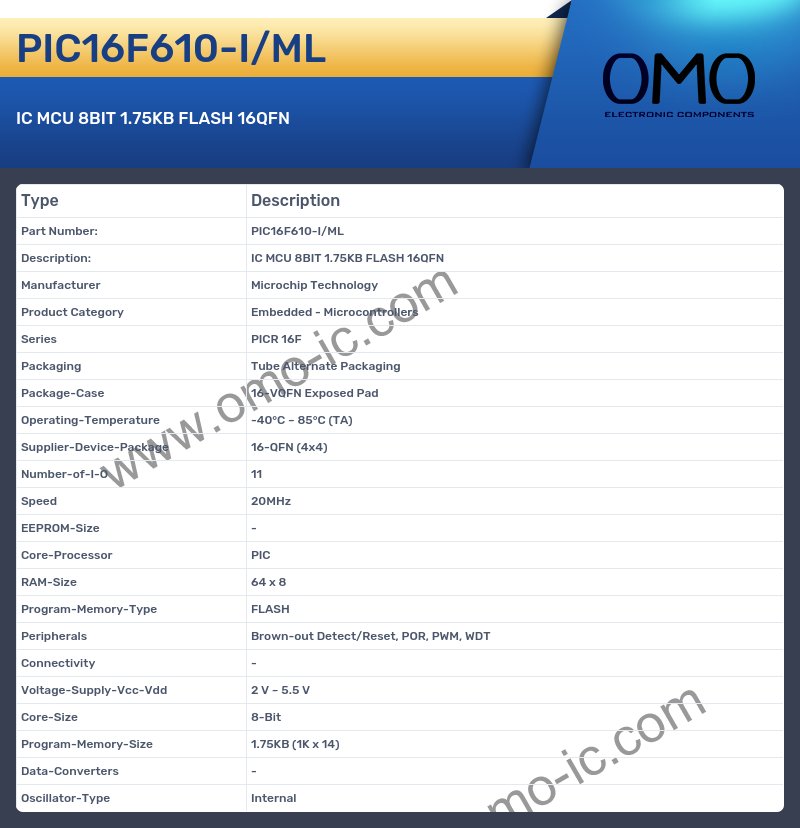 PIC16F610-I/ML