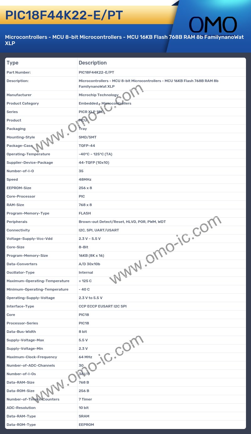 PIC18F44K22-E/PT