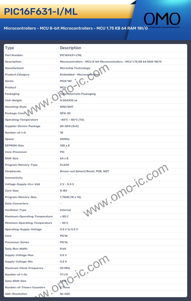 PIC16F631-I/ML