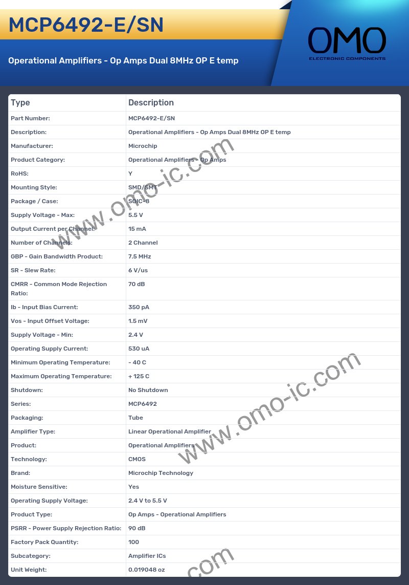 MCP6492-E/SN