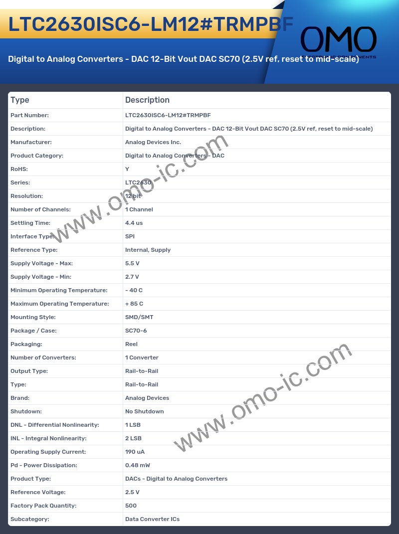 LTC2630ISC6-LM12#TRMPBF