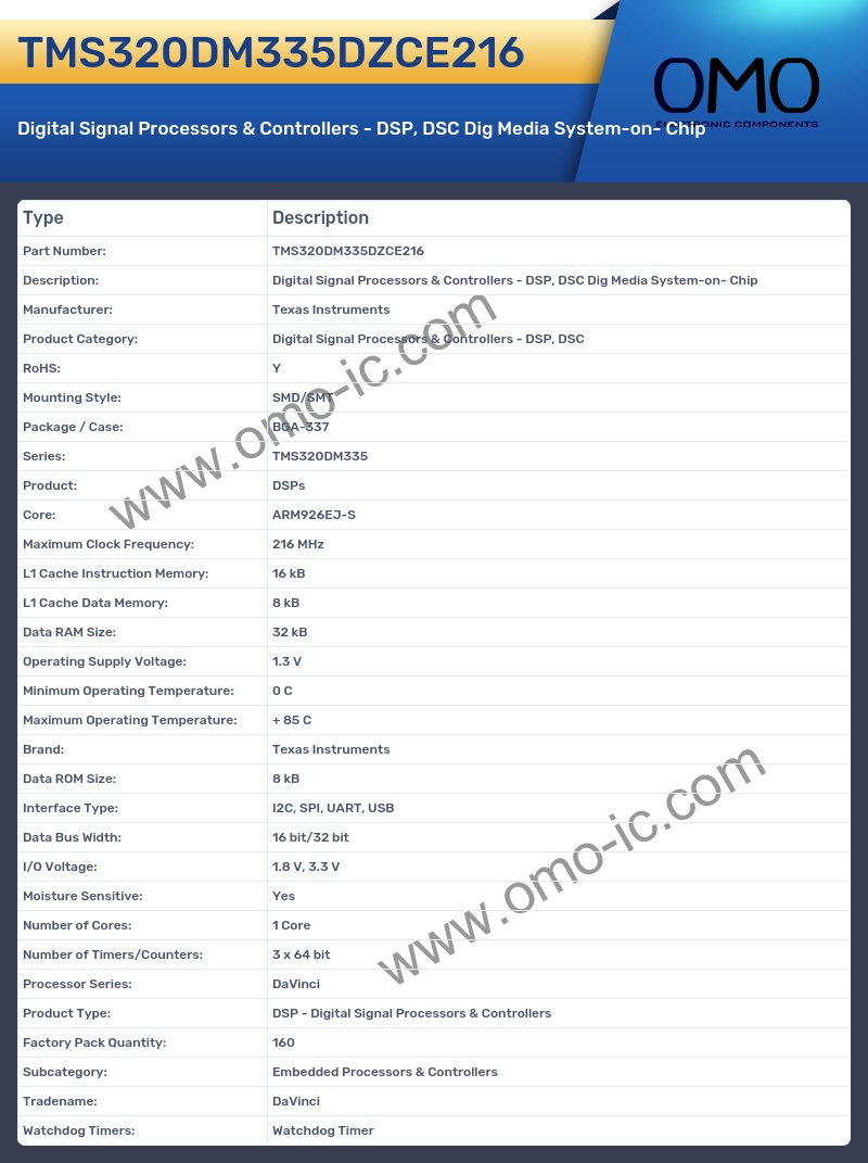 TMS320DM335DZCE216