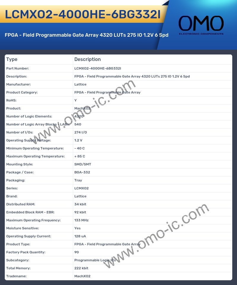 LCMXO2-4000HE-6BG332I
