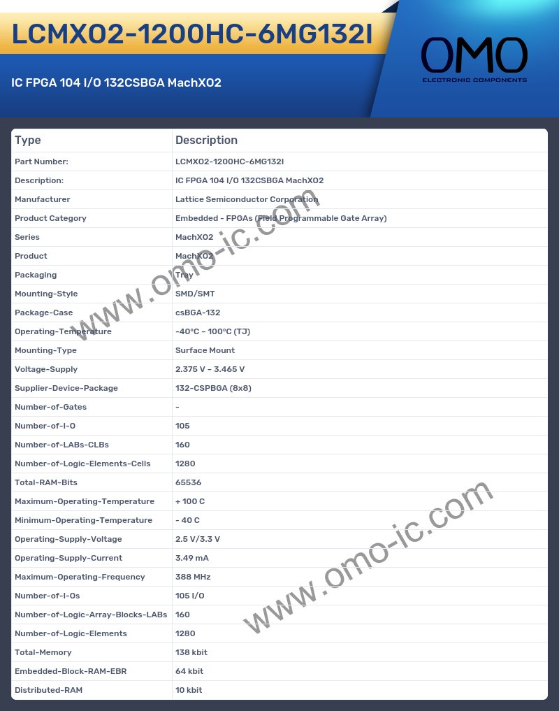 LCMXO2-1200HC-6MG132I