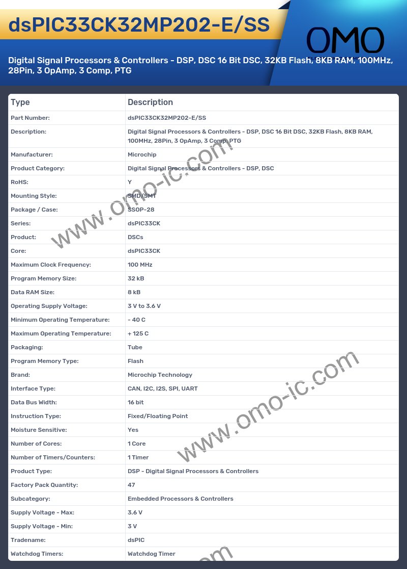 dsPIC33CK32MP202-E/SS