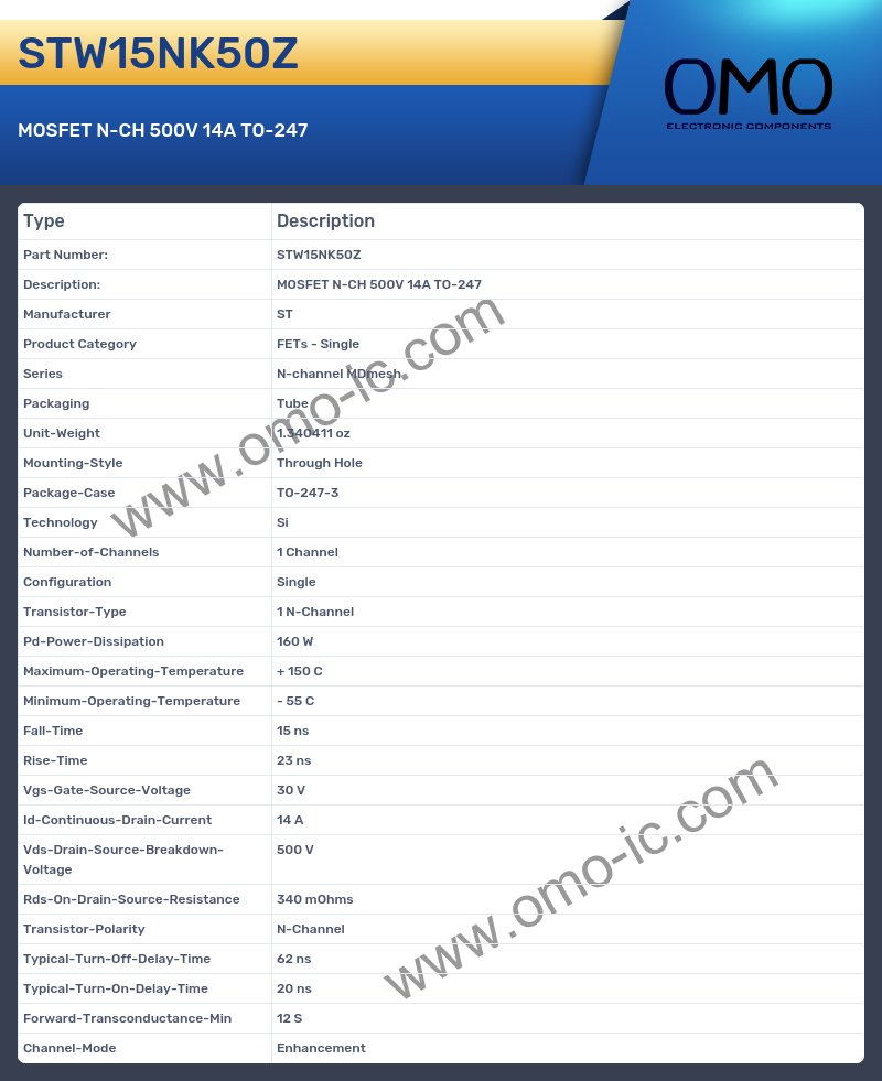 STW15NK50Z