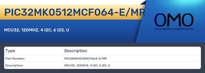 PIC32MK0512MCF064-E/MR