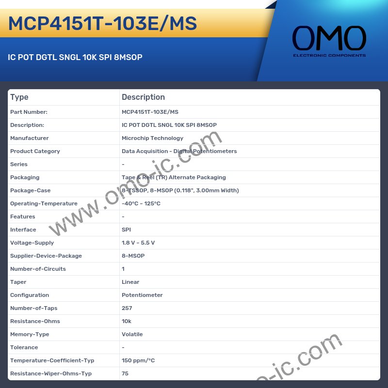MCP4151T-103E/MS