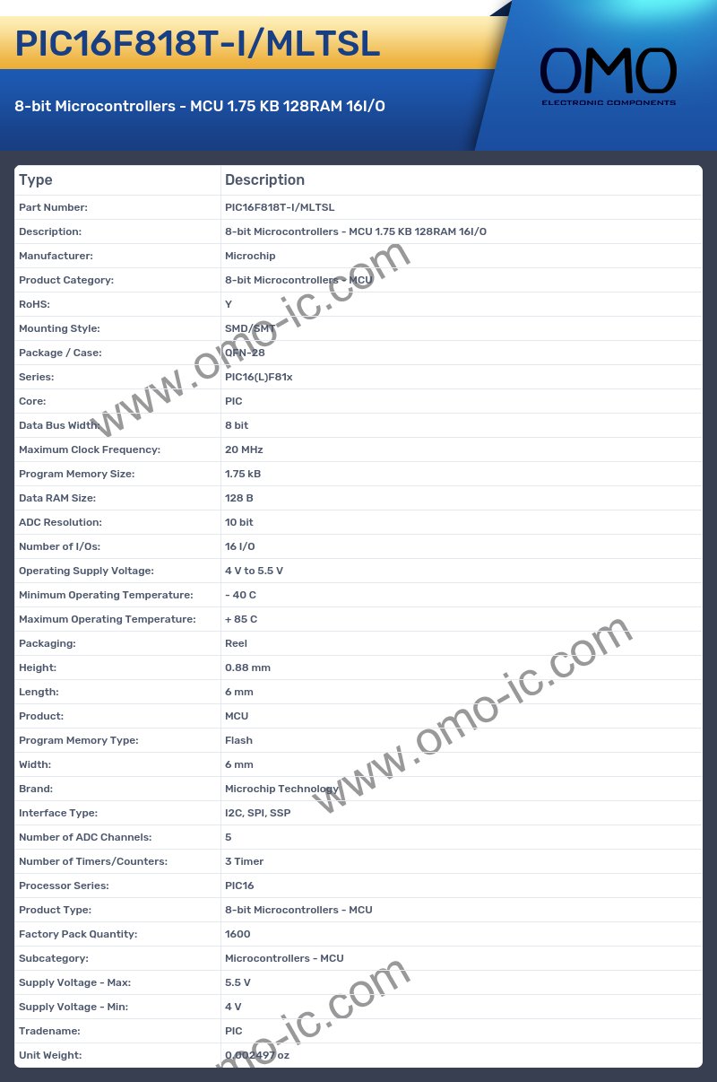 PIC16F818T-I/MLTSL