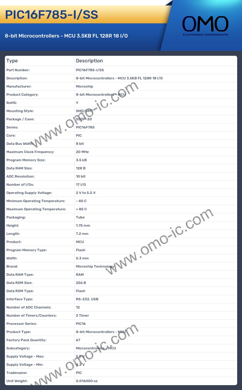 PIC16F785-I/SS