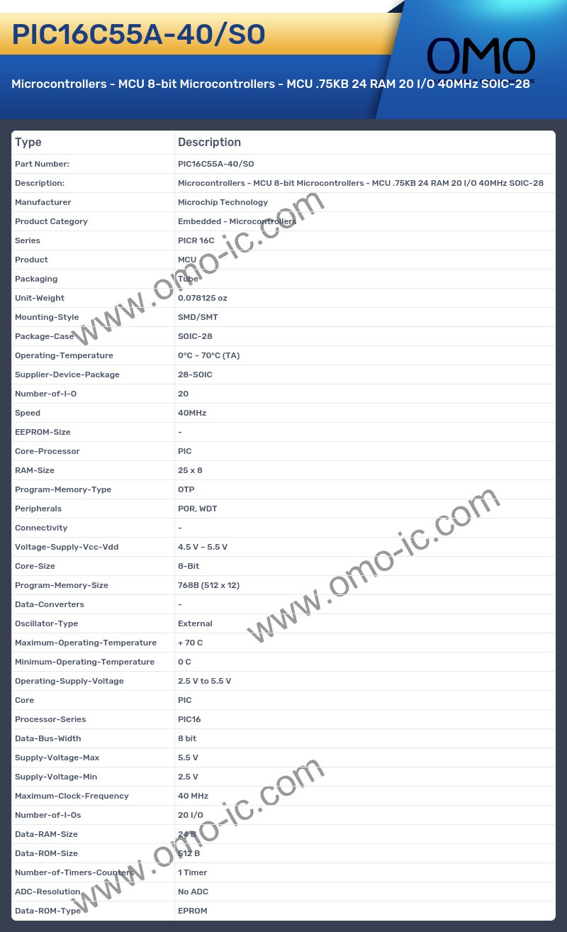 PIC16C55A-40/SO