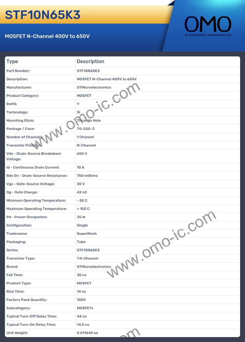 STF10N65K3