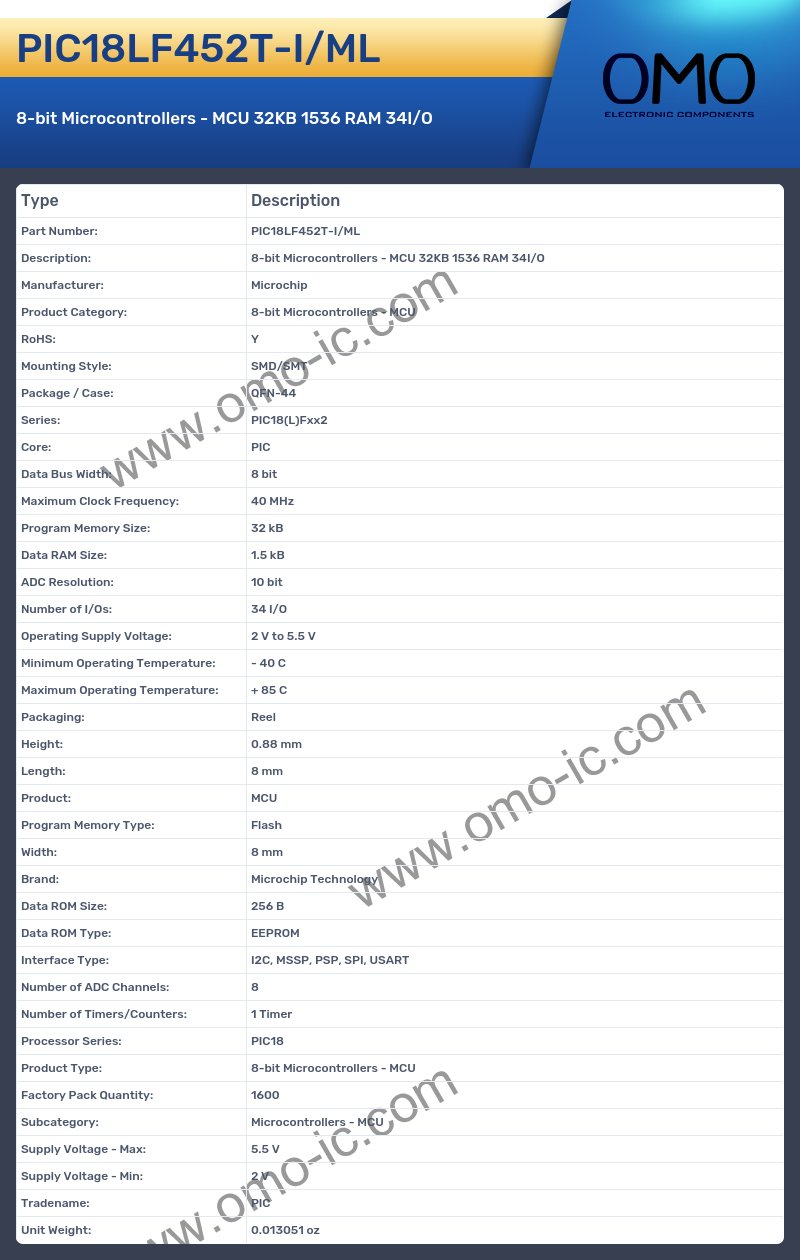 PIC18LF452T-I/ML