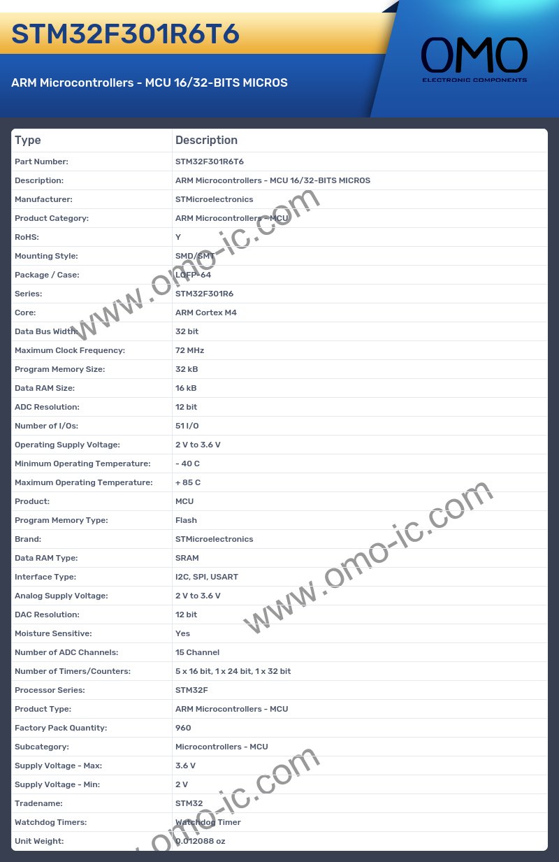 STM32F301R6T6