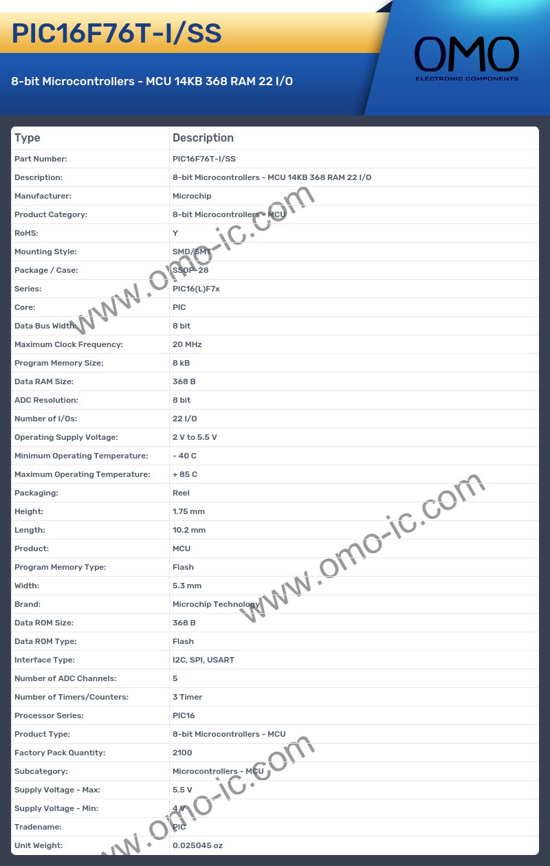 PIC16F76T-I/SS