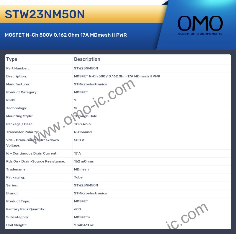 STW23NM50N