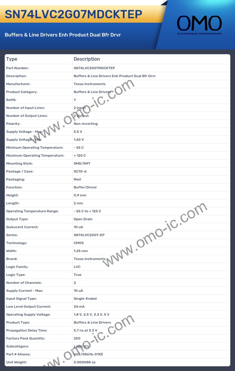SN74LVC2G07MDCKTEP