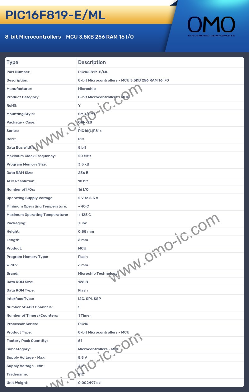 PIC16F819-E/ML
