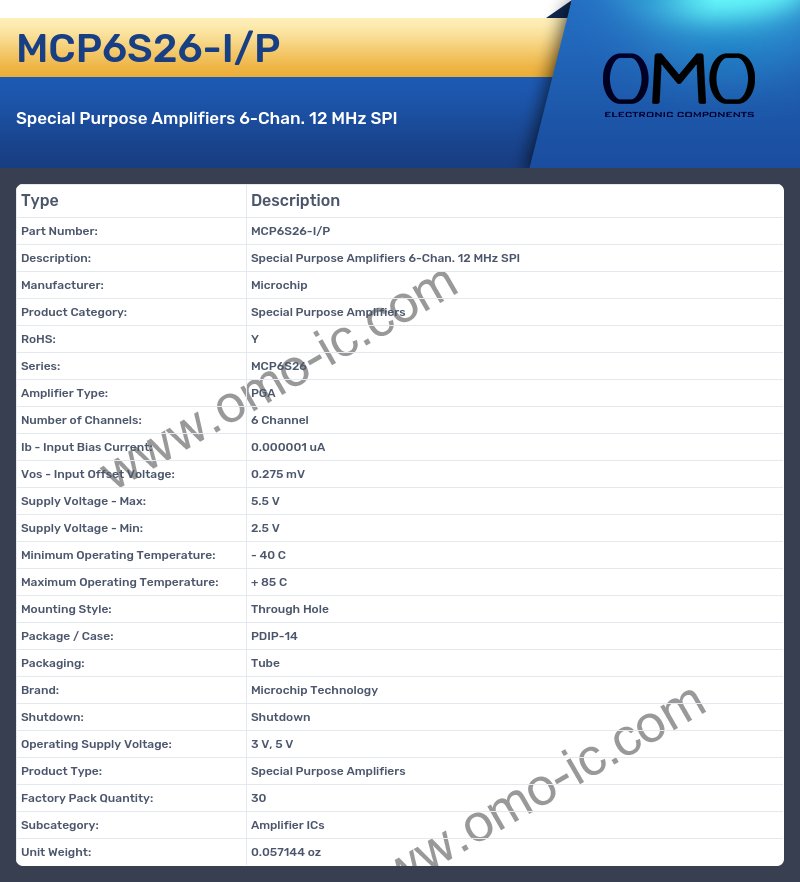 MCP6S26-I/P