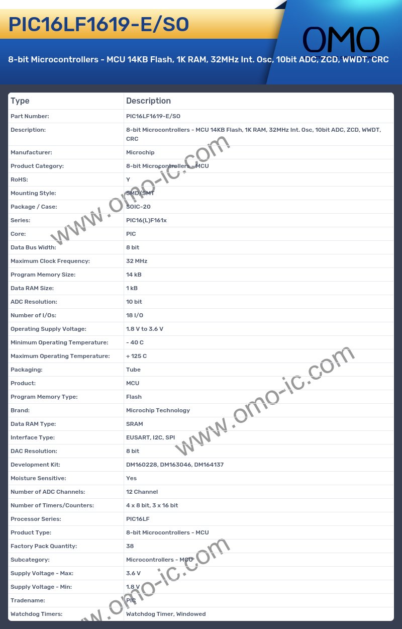 PIC16LF1619-E/SO