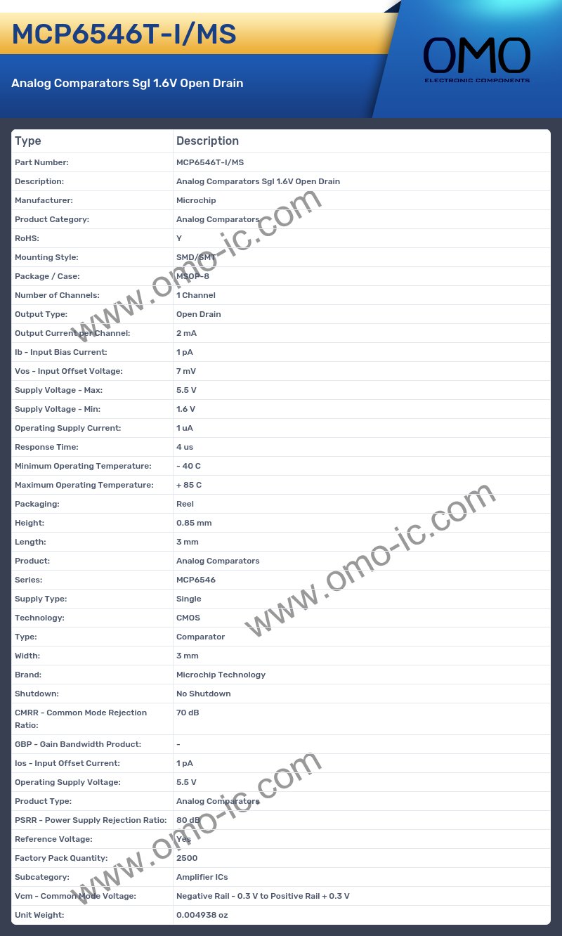 MCP6546T-I/MS