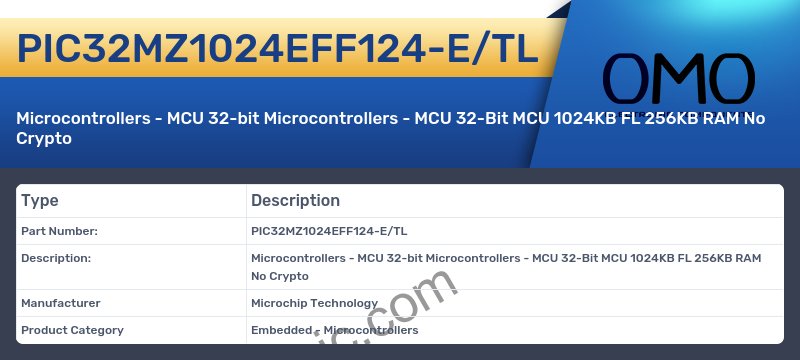 PIC32MZ1024EFF124-E/TL