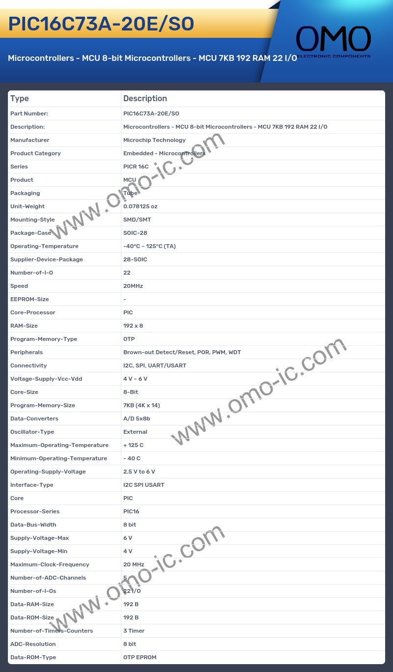 PIC16C73A-20E/SO