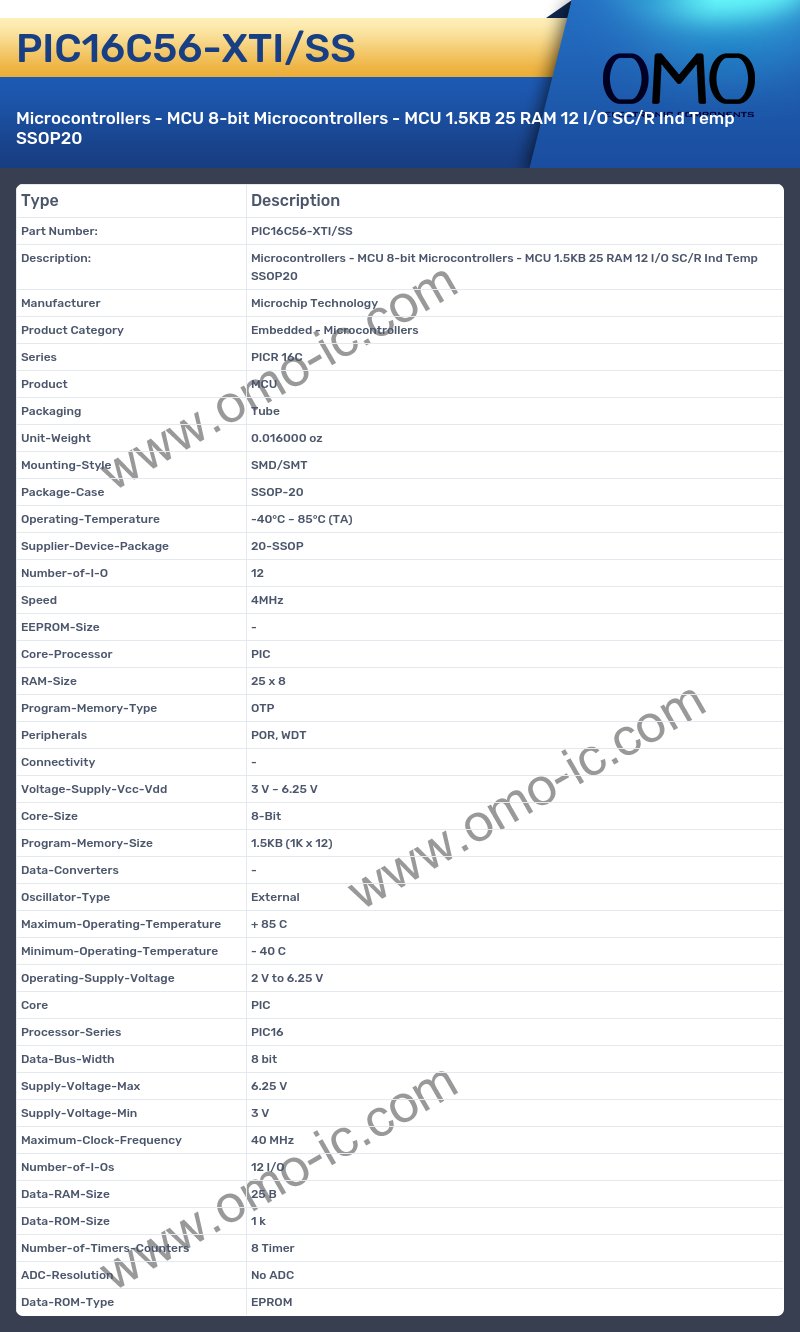 PIC16C56-XTI/SS