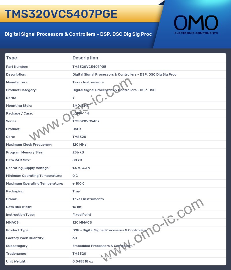 TMS320VC5407PGE