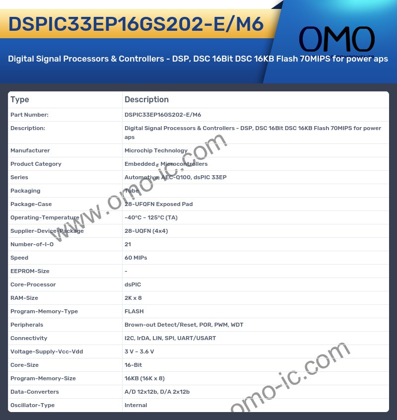 DSPIC33EP16GS202-E/M6