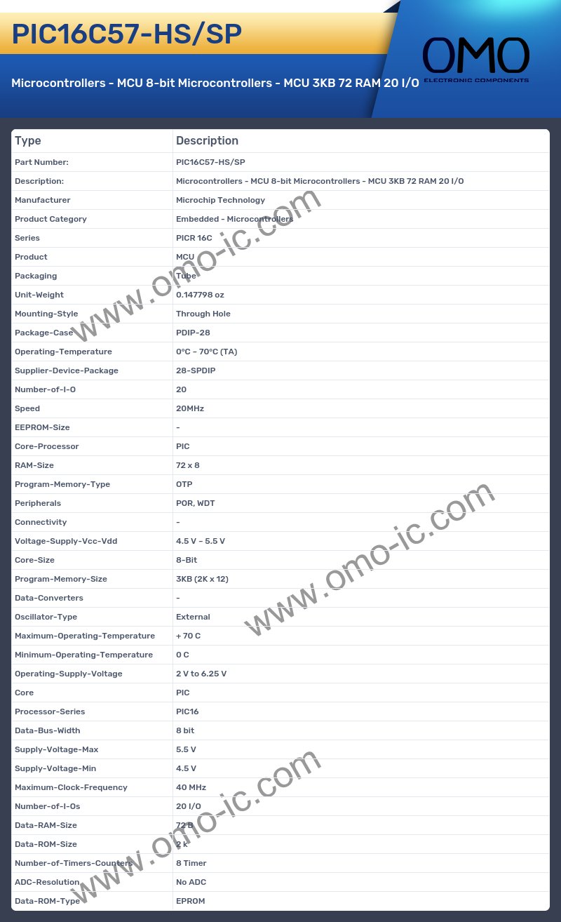 PIC16C57-HS/SP