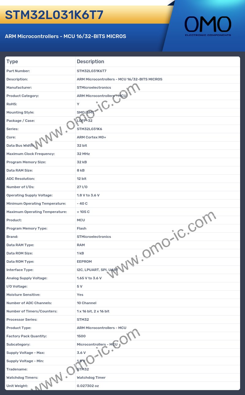 STM32L031K6T7