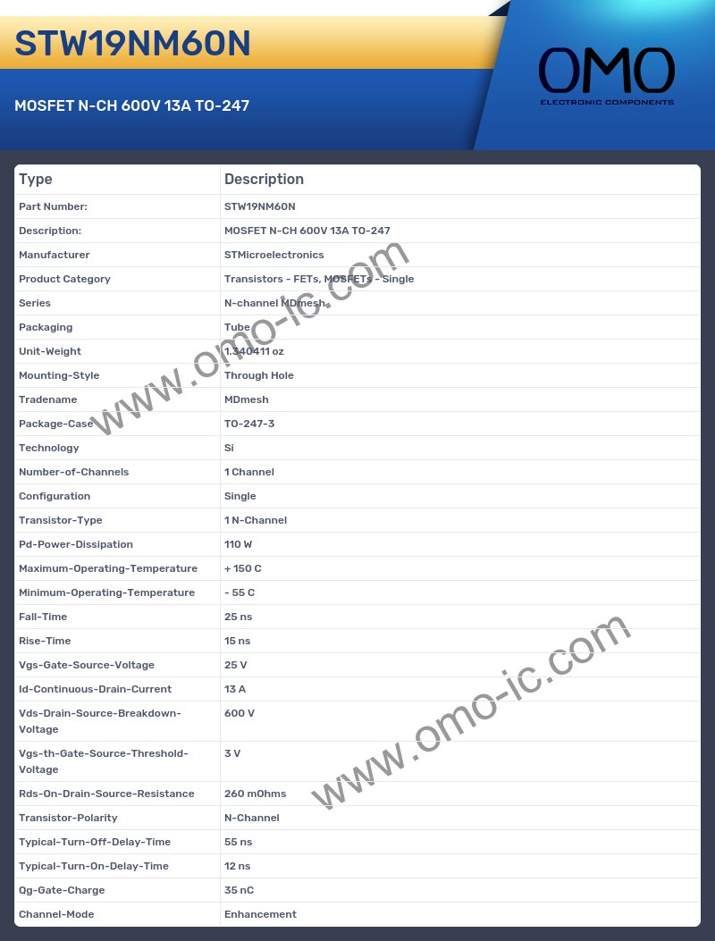 STW19NM60N