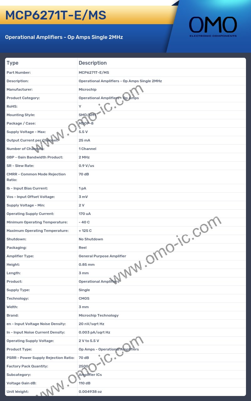 MCP6271T-E/MS