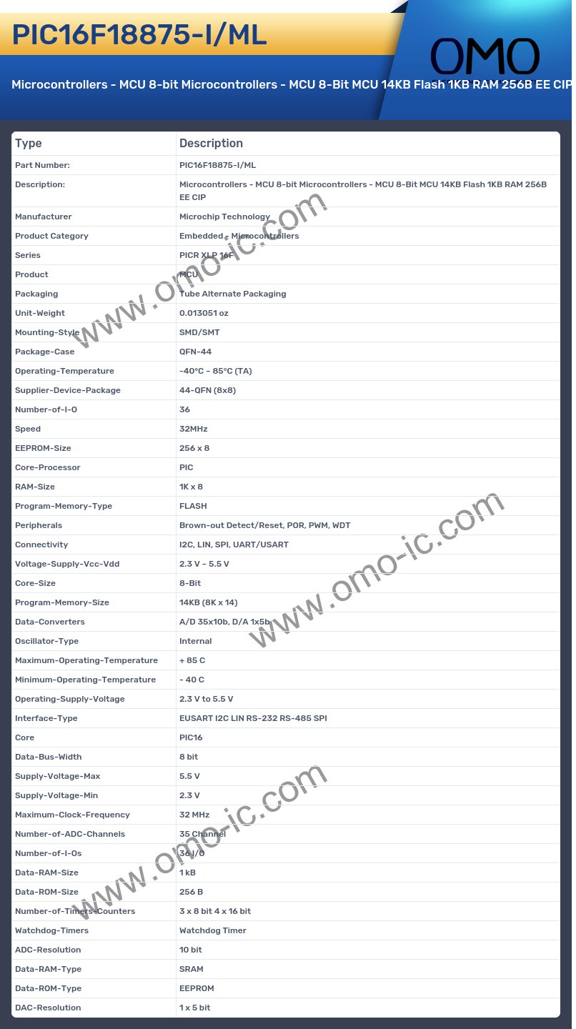 PIC16F18875-I/ML