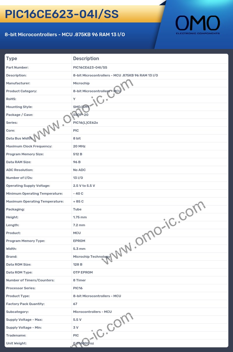 PIC16CE623-04I/SS