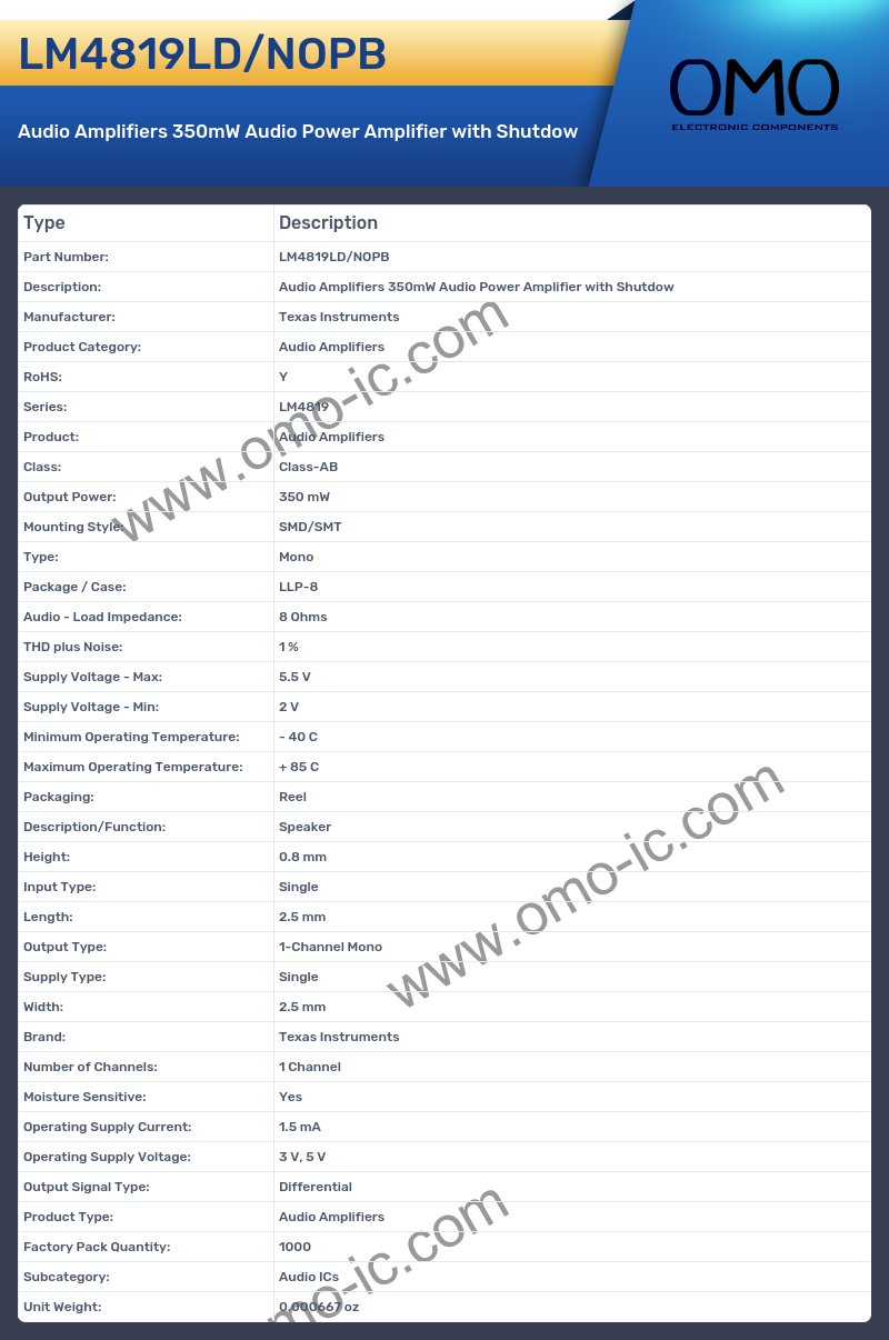 LM4819LD/NOPB