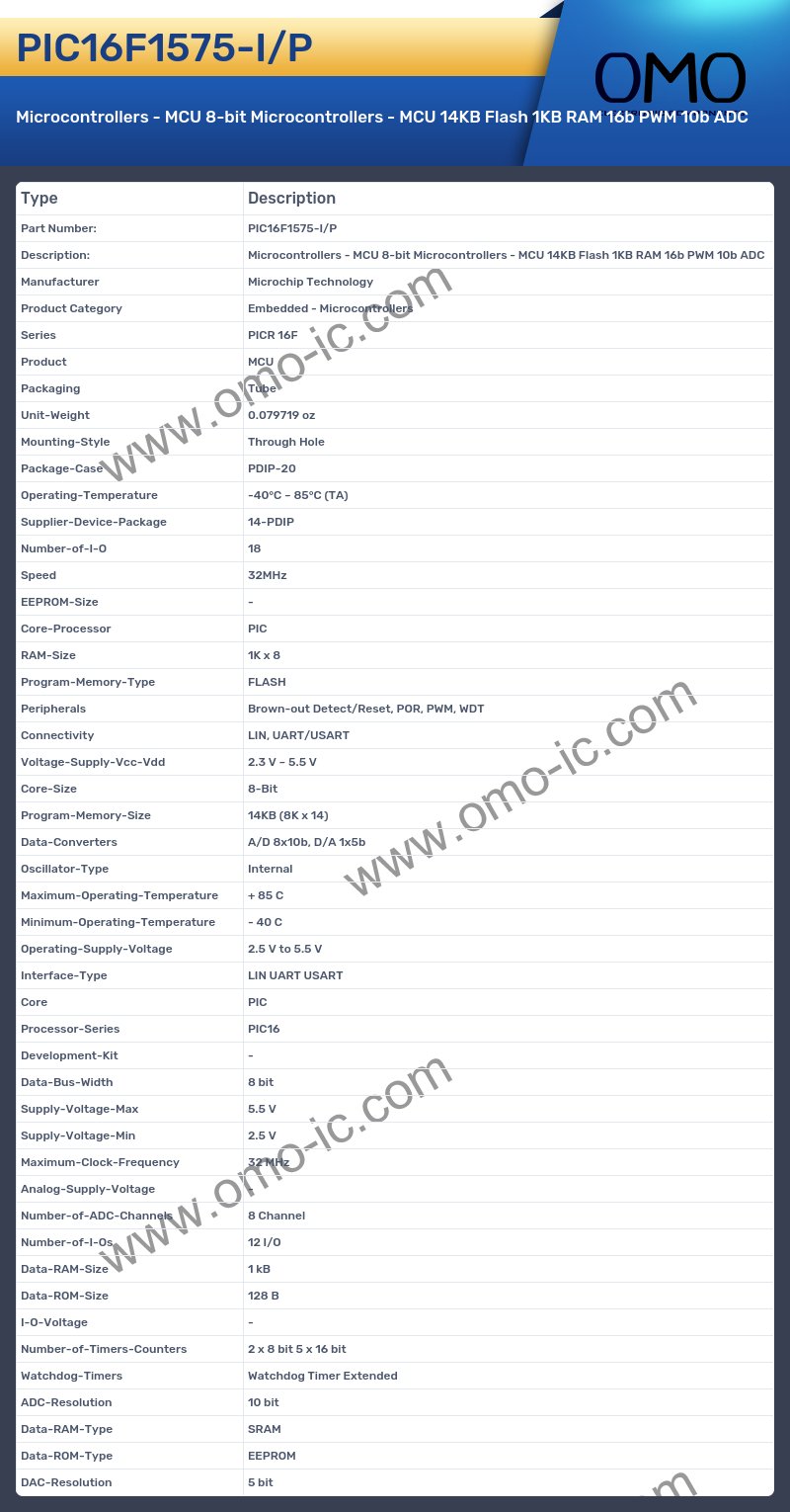 PIC16F1575-I/P