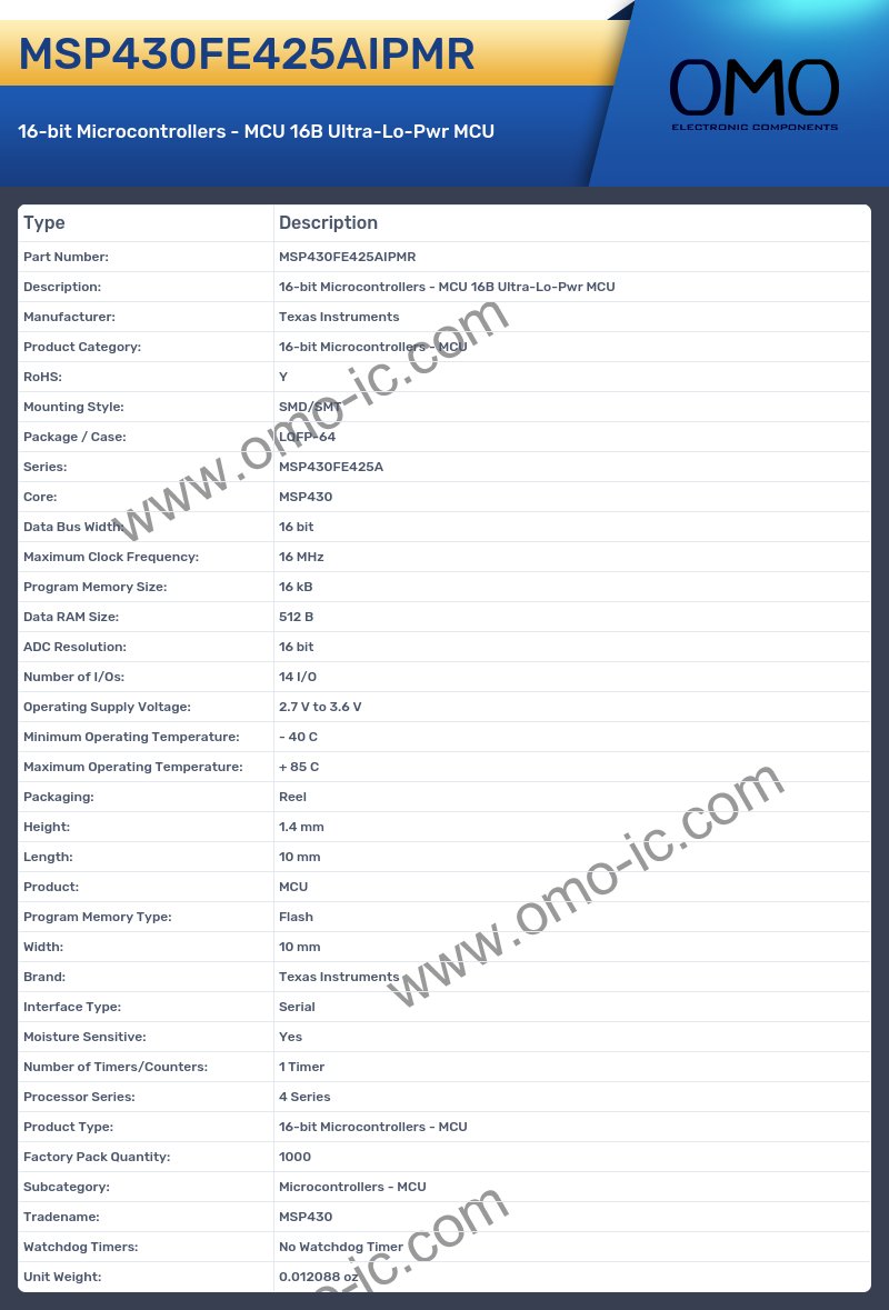 MSP430FE425AIPMR