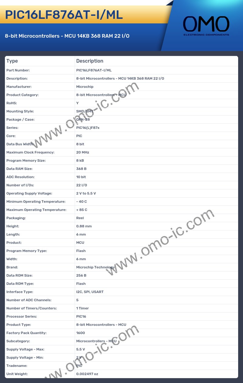 PIC16LF876AT-I/ML