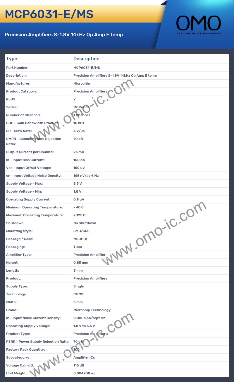 MCP6031-E/MS