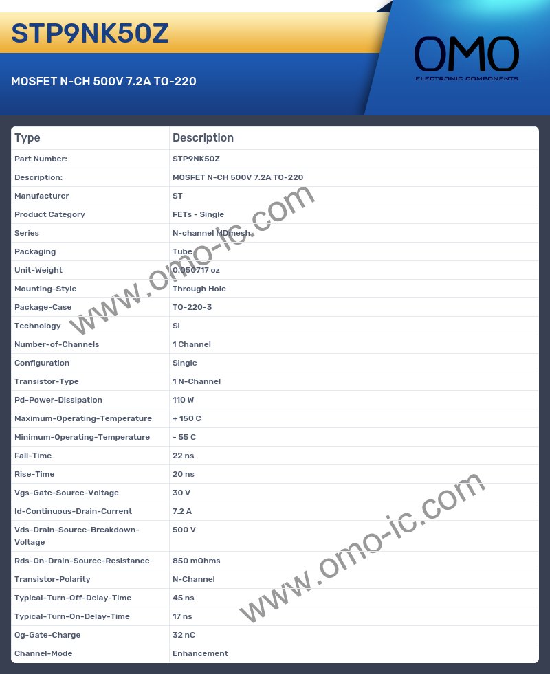 STP9NK50Z