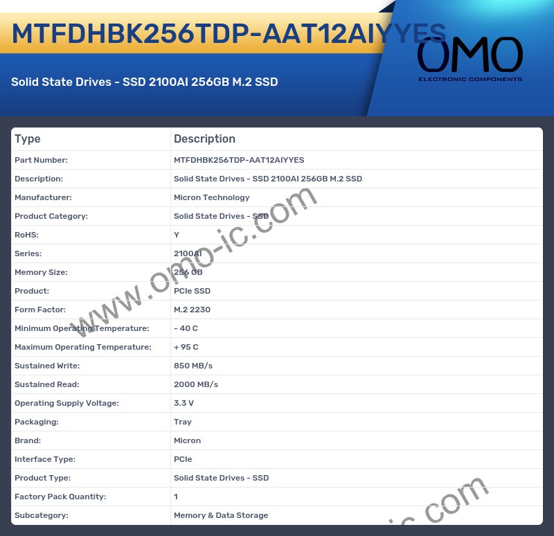 MTFDHBK256TDP-AAT12AIYYES