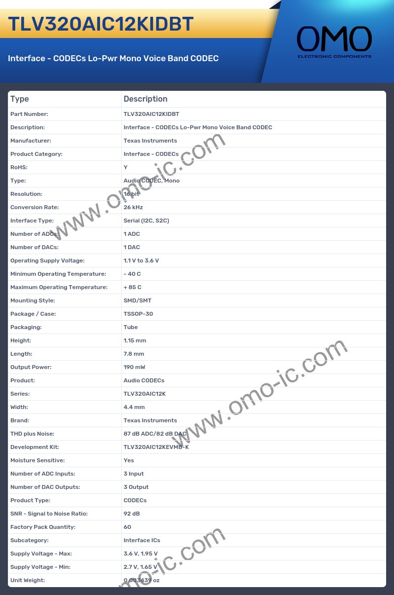 TLV320AIC12KIDBT
