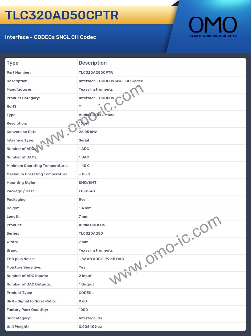 TLC320AD50CPTR